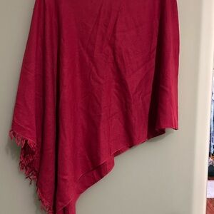 Burgundy Soft and lightweight Shawl Wrap with Fringe
